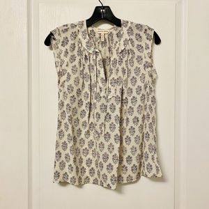 Rebecca Taylor Flower Pattern Silk Blouse Size 0